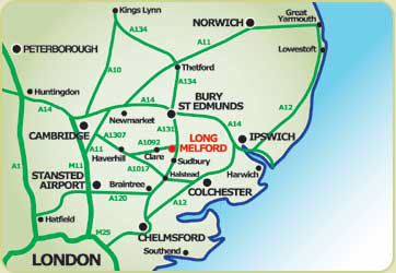 Location of Long Melford